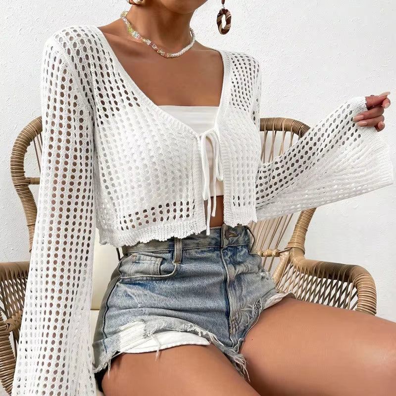 Cardigan estivo sexy da spiaggia